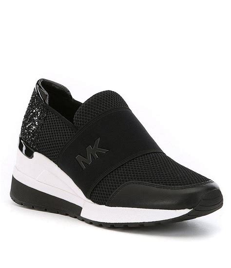 michael michael kors felix trainer mesh sneaker black|Michael Kors Felix Trainer Black .